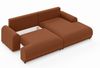 Ecksofa Lounge Schlaffunktion Bettkasten moderne L-Couch Ecke Rechts Terracotta Bild 3
