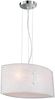 LED Pendelleuchte mit Glas Lampenschirm Weiß Oval, Breite 40cm Bild 2