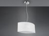 LED Pendelleuchte mit Glas Lampenschirm Weiß Oval, Breite 40cm Bild 3