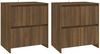 vidaXL Sideboards 2 Stk. Eiche Braun 70x41x75 cm Holzwerkstoff 3098096 Bild 2