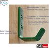 SO-TECH® Kleiderhaken Wandhaken, aus Edelstahl, 60 x 20 x 45 mm, (1-St), kleiner Jackenhaken mit abgerundeten Kanten grün Bild 3