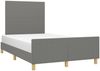 vidaXL Bettgestell ohne Matratze Dunkelgrau 120x190 cm Stoff 3270500 Bild 4