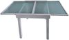 Glastisch >Lola< in grau aus Aluminium/Glas - 75cm (H) Bild 2