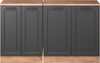 Dachschrägenschrank-Set Rion Anthrazit Landhaus 140 cm 2er Set Schrankkorpuss 60 cm Tiefe Vicco Bild 4