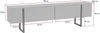 Dmora Fernsehschrank Lilith, Ständer für Wohnzimmerfernseher, Niedriges Wohnzimmer-Sideboard, TV-Ständerbasis, 180x30 h50 cm, Kiefer und Schwarz Bild 3