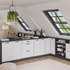 Küchenschrank für Dachschrägen R-Line Weiß Landhaus 60 cm ohne Schräge mit 2 Türen Vicco Bild 5