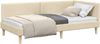 vidaXL Eckbettgestell Creme 100 cm x 200 cm Stoff und Sperrholz 42016203 Bild 2
