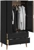 vidaXL Kleiderschrank MOLDE Schwarz 90 x 55 x 175 cm 42020940 Bild 3