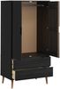 vidaXL Kleiderschrank MOLDE Schwarz 90 x 55 x 175 cm 42020940 Bild 4