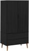 vidaXL Kleiderschrank MOLDE Schwarz 90 x 55 x 175 cm 42020940 Bild 2