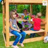 Fungoo Spielturm "My House Free Time Beach", teak,mit Picknicktisch, Sandkastenabdeckung, Rutsche Haus mit Holzdach Bild 3