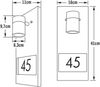 KONSTSMIDE No. 7655-000 Aussenwandleuchte Hausnummer Modena GU10 edelstahl IP44 Bild 5