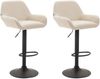 2er Set Barhocker Braga Kunstleder, Creme Bild 3
