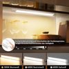 ZMH Unterbauleuchte Küche Led mit Bewegungsmelder - 40CM 2 Stück Silber Schrankbeleuchtung Dimmbar 3 Farbtemperatur Schrankleuchte USB 1500mAh*2 Wiederaufladbar Treppenlicht für Schlafzimmer Flur Bild 2