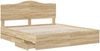 vidaXL Bettrahmen Sonoma-Eiche 200 x 200 cm Ingenieurs Holz 3413382 Bild 5