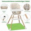 oyajia Kinderstuhl 3-in-1 Kinderstuhl, Kombistuhl, Babystuhl, Barhocker (Babystuhl für Kinder ab 6 Monate bis 5 Jahren), Babystuhl mit Tablett und 5-Punkt-Gurt, Fußstütze, Einfach zu Reinigen Bild 4