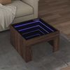 Couchtisch, Sofatisch mit Infinity-LED Braun Eichen-Optik 50x50x30 cm Bild 2