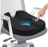 HEYHIPPO Sitzkissen Sitzkissen Memory Foam ergonomisch für Büro & Auto Schwarz 45×46×16cm, Hohles Sitzkissen groß –Druckentlastend für Bürostuhl, bis 90 kg Bild 3