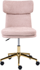 Schreibtischstuhl GRANBY Bouclé Pastellrosa Bild 5