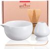 Goodwei Teeservice Matcha Set "Camellia White" - Schale mit Ausgießer, Besen und Halter (4-tlg), 1 Personen, Keramik, handgearbeitet Bild 2