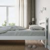 Home Collective Holzbett mit Lattenrost Modern Bett Kiefer Bettgestell Massivholzbett Klassisch (90x200, 120x200, 140x200, 160x200 cm), Doppelbett, Skandi Boho Landhaus Kopfteil hoch 120x200 cm weiß Bild 2