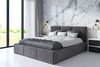 Polsterbett VEROM 140x200 mit Matratze, Bettkasten und Lattenrost. Farbe: Grau 16 Bild 2