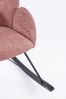 Schaukelsessel Billasi aus Boucle-Stoff, klassisch, Rot, gepolstert, Kufen-Gestell Bild 3