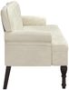 vidaXL Sitzbank mit Rückenlehne Creme 119,5x64,5x75 cm Samt 372163 Bild 4