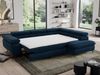 Mks Möbel 'Pedro L-Form' Ecksofa mit Schlaffunktion, verstellbaren Kopfstützen & Bettkasten, Dunkelblau, Velours, mit Topper, rechts Bild 5