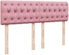 vidaXL Boxspringbett mit Matratze Rosa 140x200 cm Samt 3287769 Bild 5