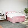 vidaXL Boxspringbett mit Matratze Rosa 140x200 cm Samt 3287769 Bild 3