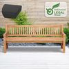 CLP Gartenbank Teakholz Daxon mit Sitzkissen,dunkelgrau 220 cm Bild 5