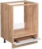 Herdumbauschrank Fame-Line Weiß Hochglanz 60 cm , AP Eiche Vicco Bild 4