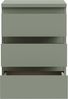 Forte EDMORE Kommode 40 45, moderner Nachttisch mit 3 Schubladen, Beistelltisch, Holzwerkstoff, Salbei, 41,8 cm breit x 61,5 cm hoch x 32,2 cm tief Bild 4