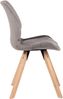 CLP Esszimmerstuhl Luna Modernes Design, Gestell natura, gepolsterter Sitz,grau Samt Bild 5