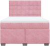 vidaXL Boxspringbett mit Matratze Rosa 140x190 cm Samt 3290911 Bild 4