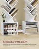 VASAGLE Standregal in Baumform, Bücherregal, 20,3 x 38 x 123,2 cm, mit 2 Fächern, weiß Bild 3