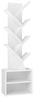 VASAGLE Standregal in Baumform, Bücherregal, 20,3 x 38 x 123,2 cm, mit 2 Fächern, weiß Bild 2