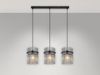 LED Pendelleuchte 3-flammig mit Rauchglas Stäben, Breite 80cm Bild 3