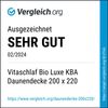 Vitaschlaf® Bio-Luxe-KBA TESTSIEGER W4 MEDIUM GANZJAHRESDECKE Organic 100% GÄNSE Daunendecke Deutsche Qualität Downpass (200 x 220 cm) Bild 2