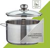 Level One Topf Edelstahl 24 cm Kochtopf Induktion 6,1 Liter Fleischtopf & Bratentopf mit Glasdeckel für den Backofen, rostfreier Edelstahl, für alle Herdarten geeignet Bild 3
