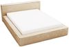 GRAINGOLD Lago Bett 180x200, Polsterbett mit Bettkasten und Kopfteil, Fell-Stoff, Beige Bild 2
