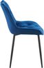 CLP 2er Set Esszimmerstuhl Wallace I Moderner Polsterstuhl mit Samtbezug,blau Bild 4