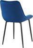 CLP 2er Set Esszimmerstuhl Wallace I Moderner Polsterstuhl mit Samtbezug,blau Bild 5
