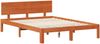 vidaXL Bettrahmen mit Kopfteil 2 pcs Wachsbraun Massivholz Kiefer 3422704 Bild 3