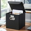 StickandShine Faltbox 2er Set mit Deckel 25x25 cm – Hellgrau, Schwarz, Weiß, Türkis, Creme Bild 4