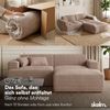 skølm 'Freki' Cloud Sofa 2 Sitzer mit Hocker, Vollschaumcouch mit Federkern und Vakuum-Kompression, kein Aufbau erforderlich, mit 2 Kissen, Cord taupe Bild 3