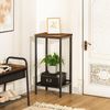 Hoobro BEISTELLTISCH Braun Hoch mit Verstellbarer Netzablage (H 73.5 x T 38 x B 28 cm) Bild 4