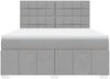vidaXL Boxspringbett mit Matratze Hellgrau 180x200 cm Stoff 3291747 Bild 4