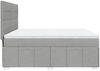 vidaXL Boxspringbett mit Matratze Hellgrau 180x200 cm Stoff 3291747 Bild 5